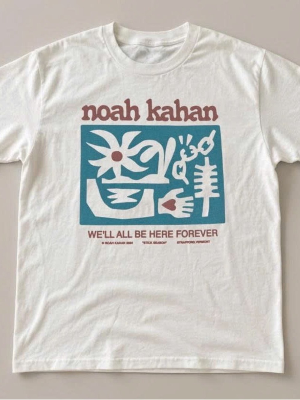 Noah kahan with graphic t shirt, white shirt